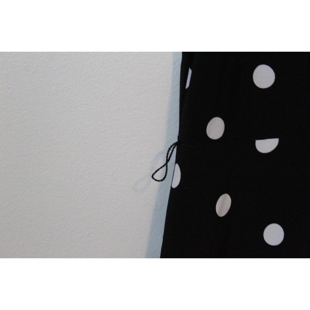 Lauren Ralph Lauren Polka Dot Sleeveless A Line Swing Dress Black Size 14 H14739 - Picture 5 of 10